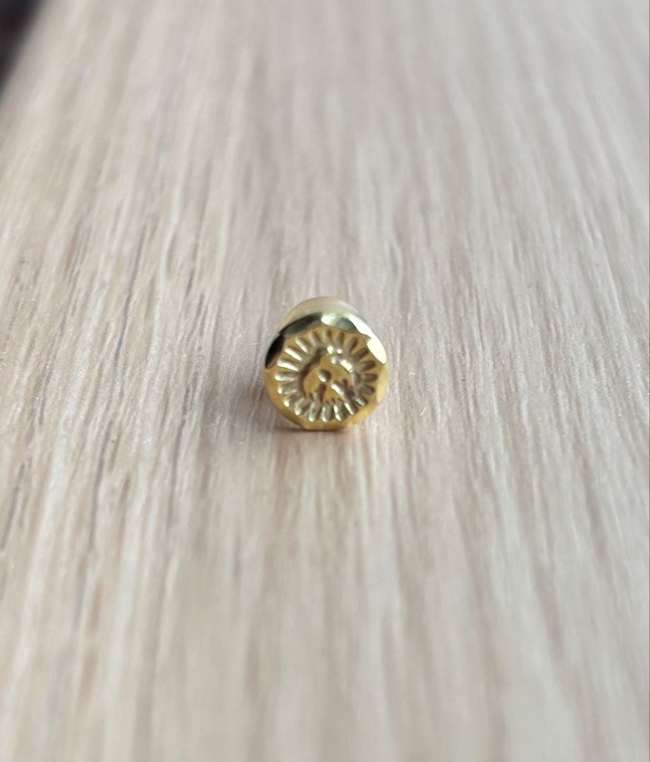 ひげもじゃ専用 ウイングロックピアス(片耳用) ゴールド K-18