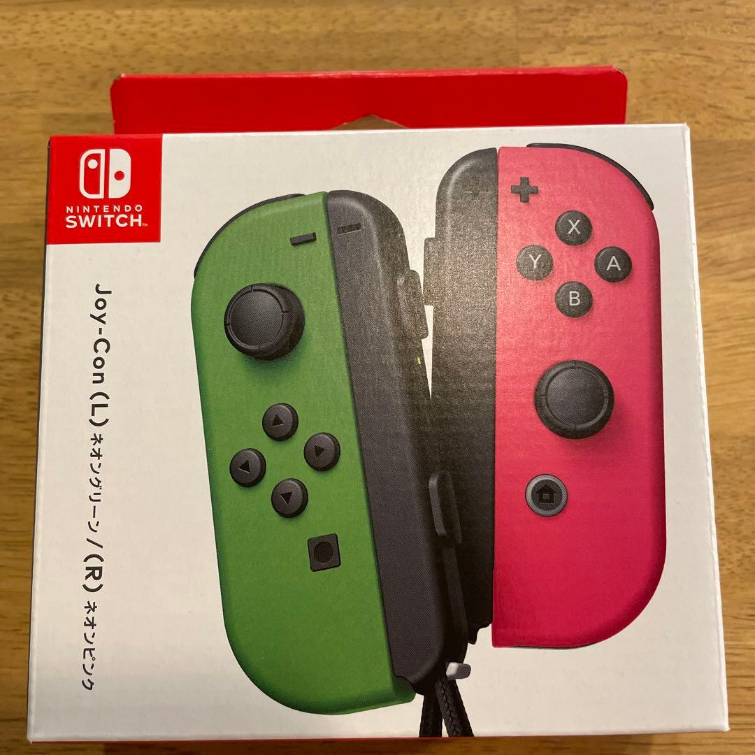 【新品未使用品】 任天堂 スイッチ Joy-Con ネオングリーン/ネオンピンク