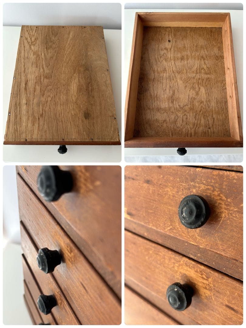 古道具　5杯抽斗　小引き出し　ヴィンテージ　アンティーク　ドロアー　昭和レトロ