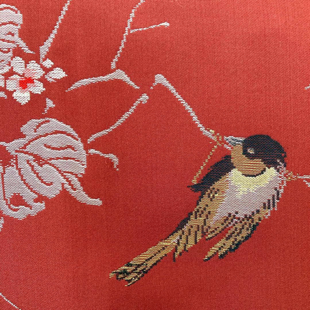 ★RIO★仕付け糸付　レトロ　アンティーク　小鳥　大正ロマン　お召　NO