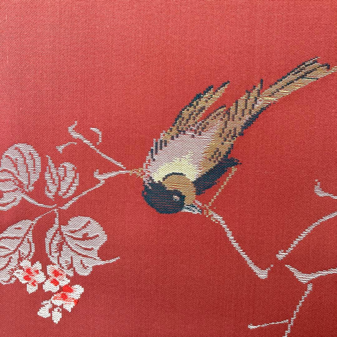 ★RIO★仕付け糸付　レトロ　アンティーク　小鳥　大正ロマン　お召　NO