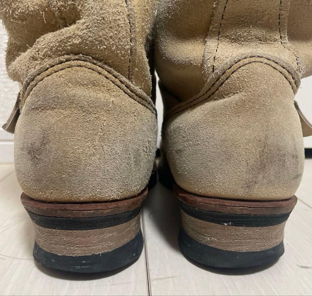 ベージュ スエード エンジニアブーツ