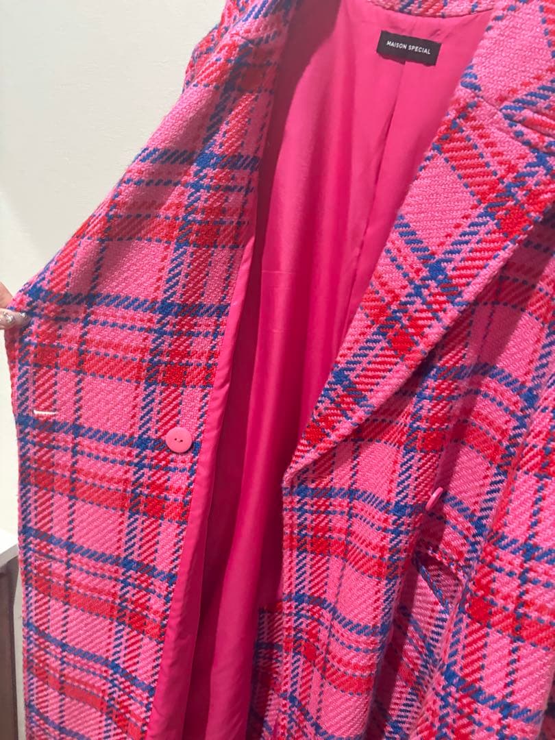 MAISON SPECIAL ロービングチェックオーバーコート