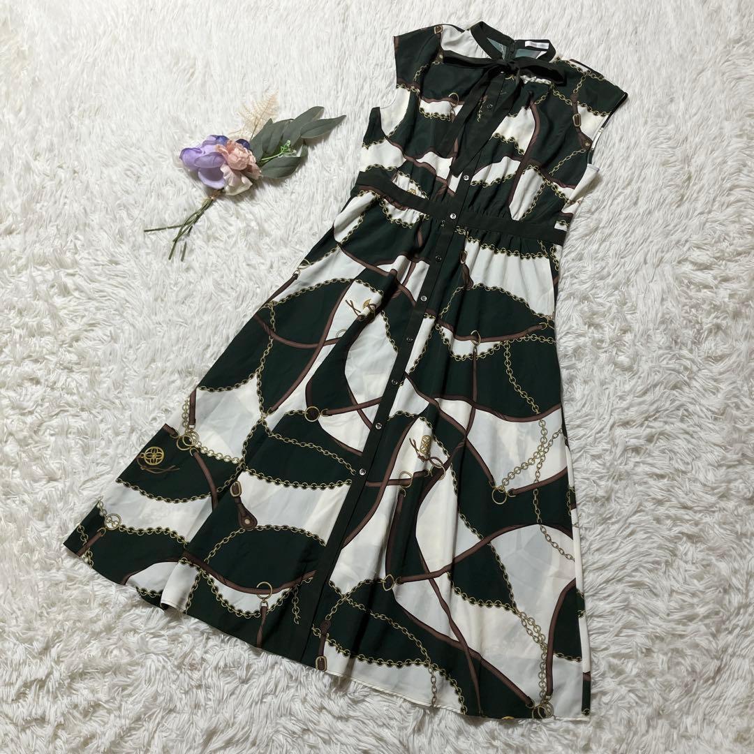 【R X】PINKY&DIANNE スカーフプリントワンピース 38