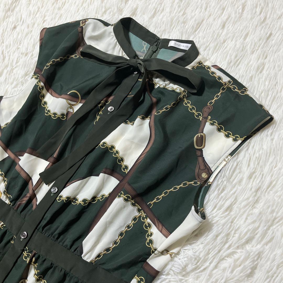 【R X】PINKY&DIANNE スカーフプリントワンピース 38