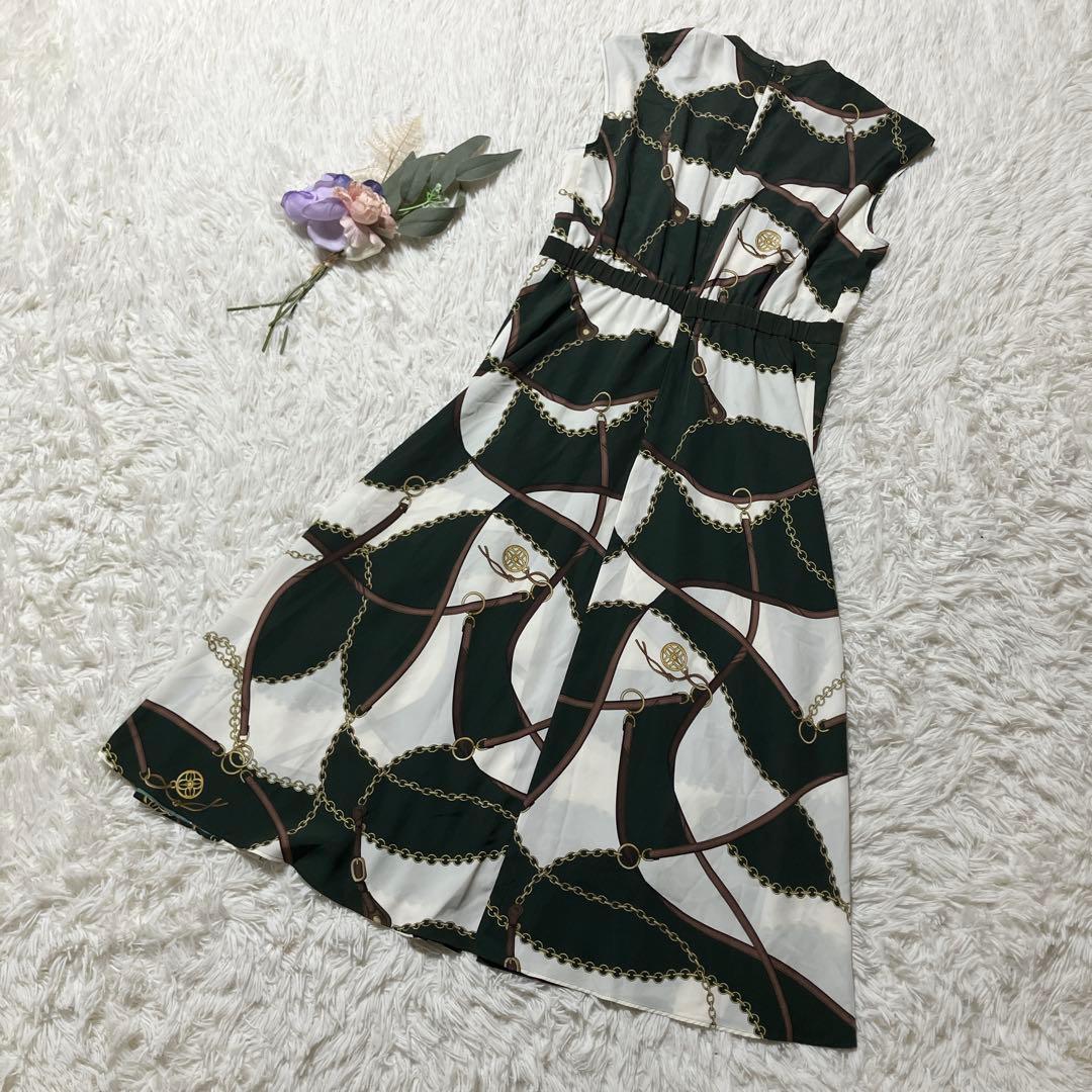 【R X】PINKY&DIANNE スカーフプリントワンピース 38