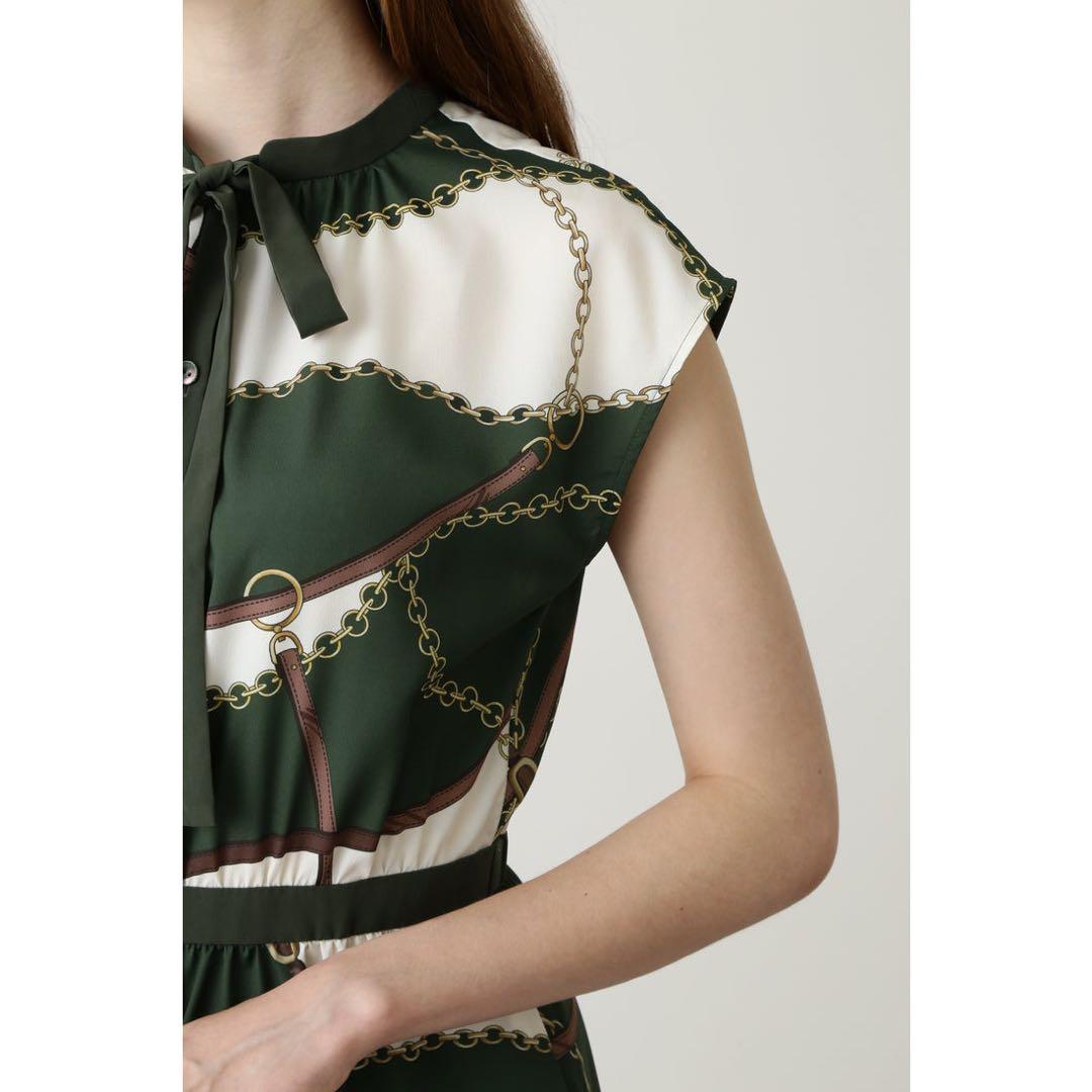 【R X】PINKY&DIANNE スカーフプリントワンピース 38