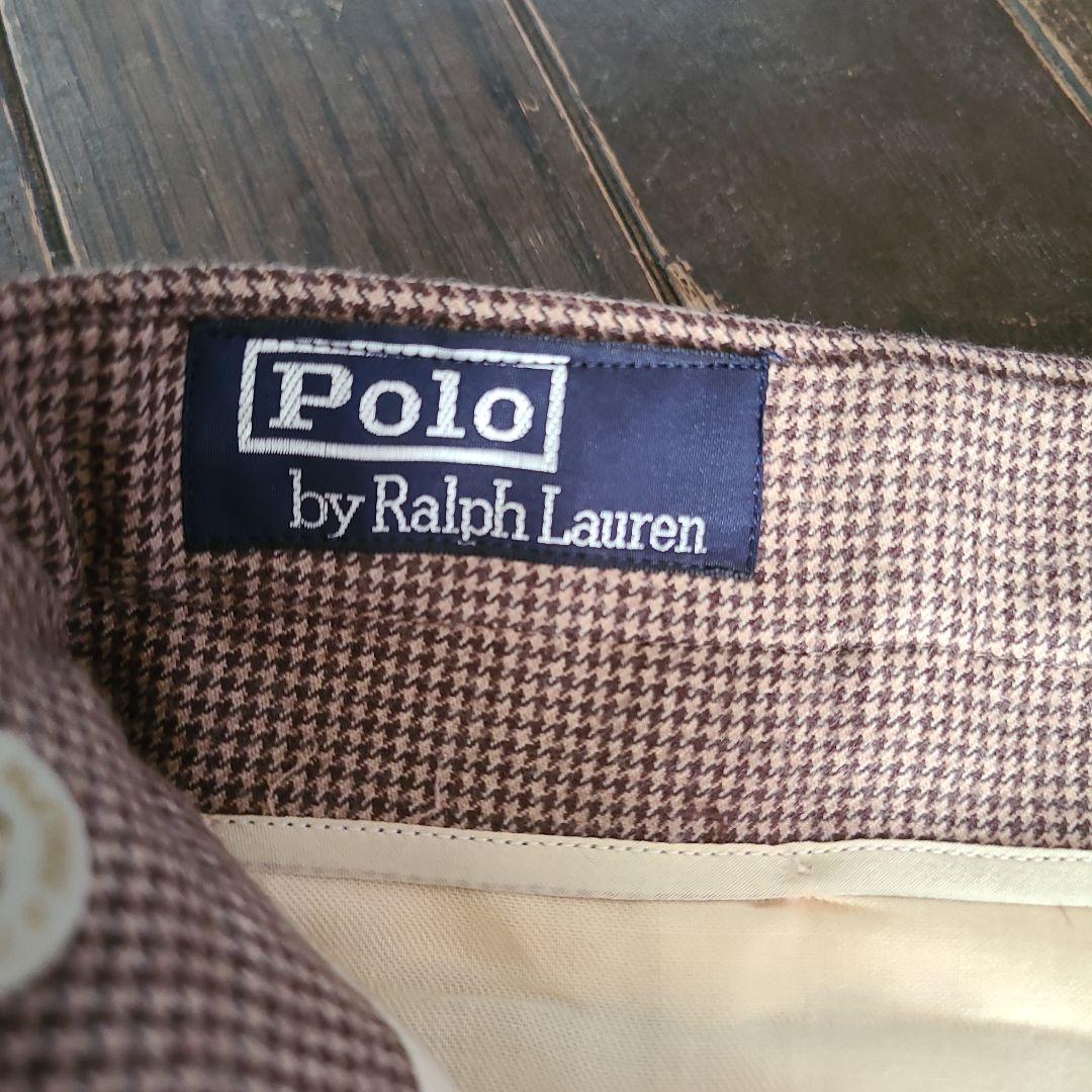 90s Polo by Ralphlauren ブラウン ワイドスラックス 86