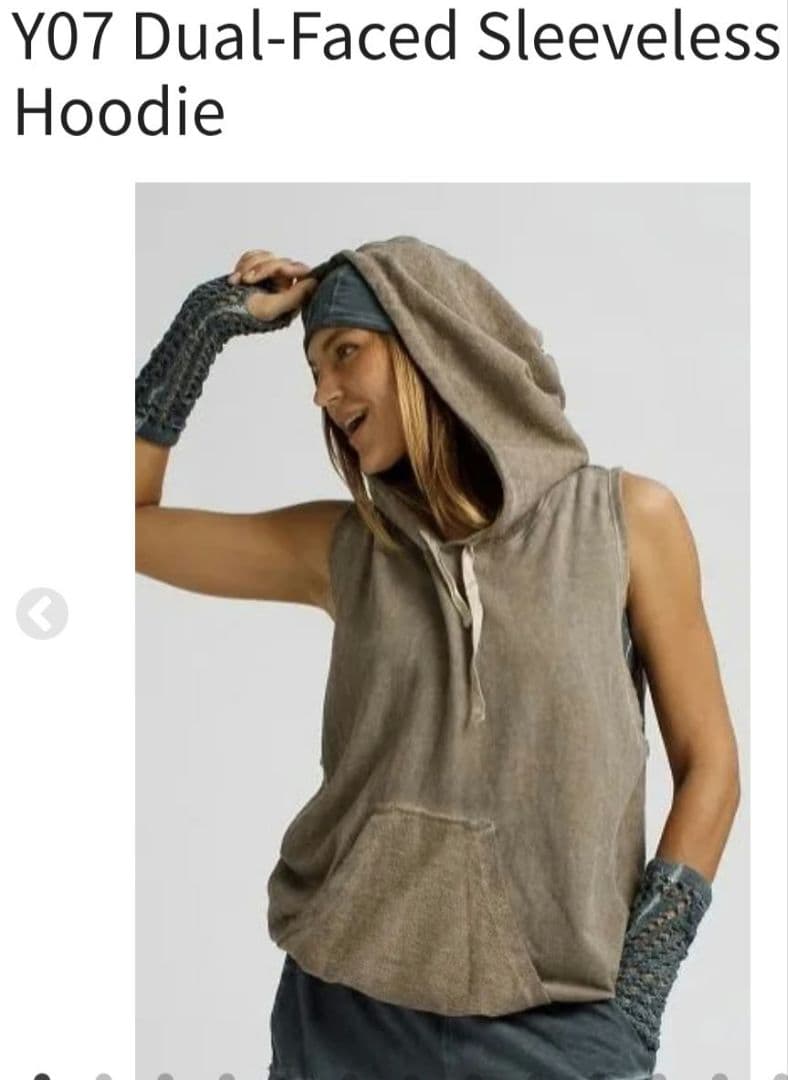新作◆salsation サルセーションSleeveless Hoodieデニム