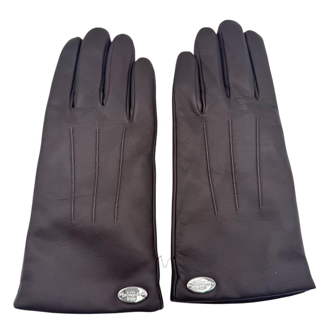 COACH コーチ leather gloves 革手袋 ダークブラウン