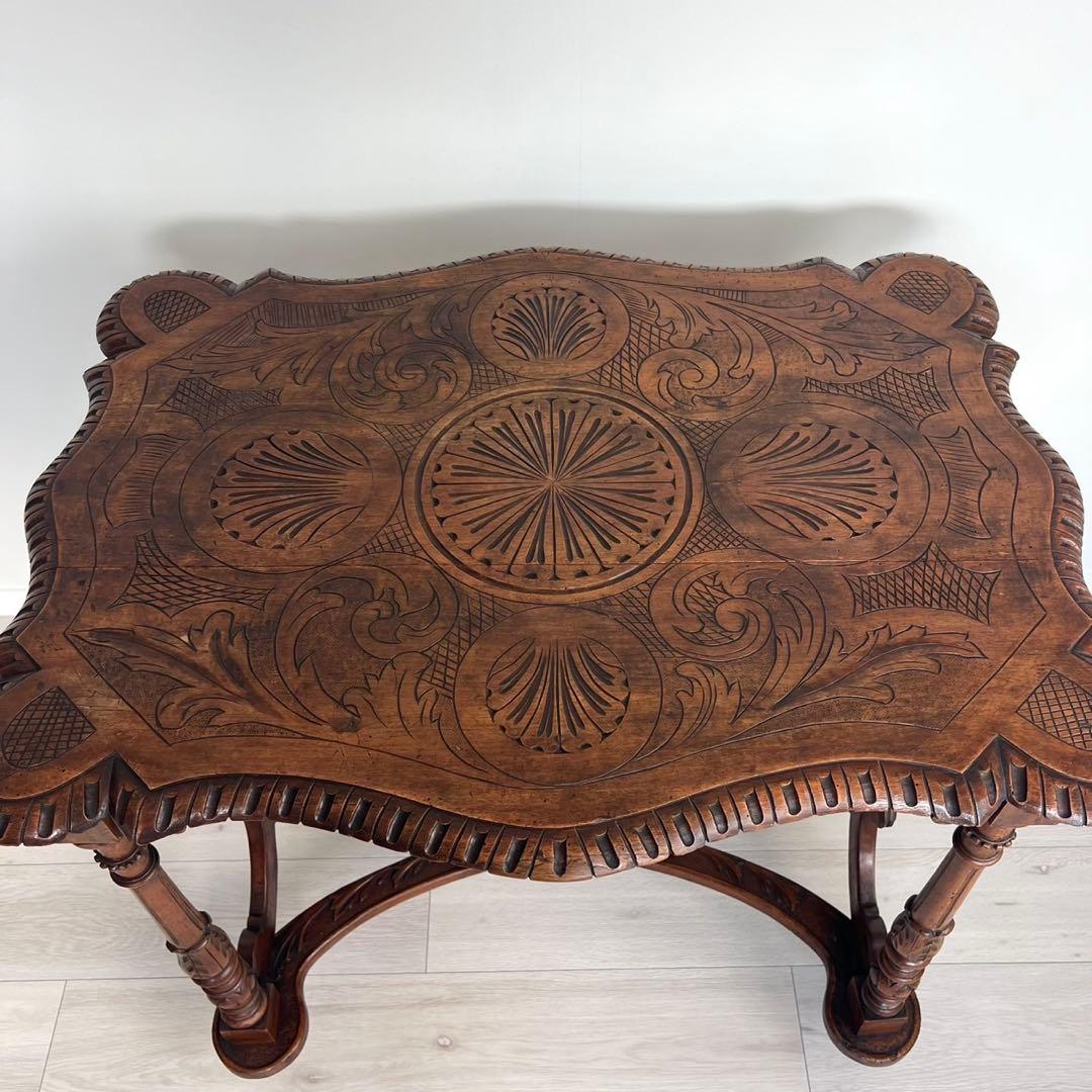 デスク　テーブル　英国　ヨーロッパアンティーク家具　フランス　木製　エンジェル