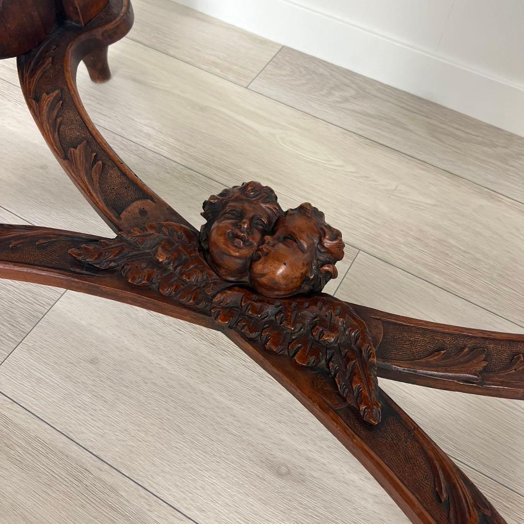 デスク　テーブル　英国　ヨーロッパアンティーク家具　フランス　木製　エンジェル