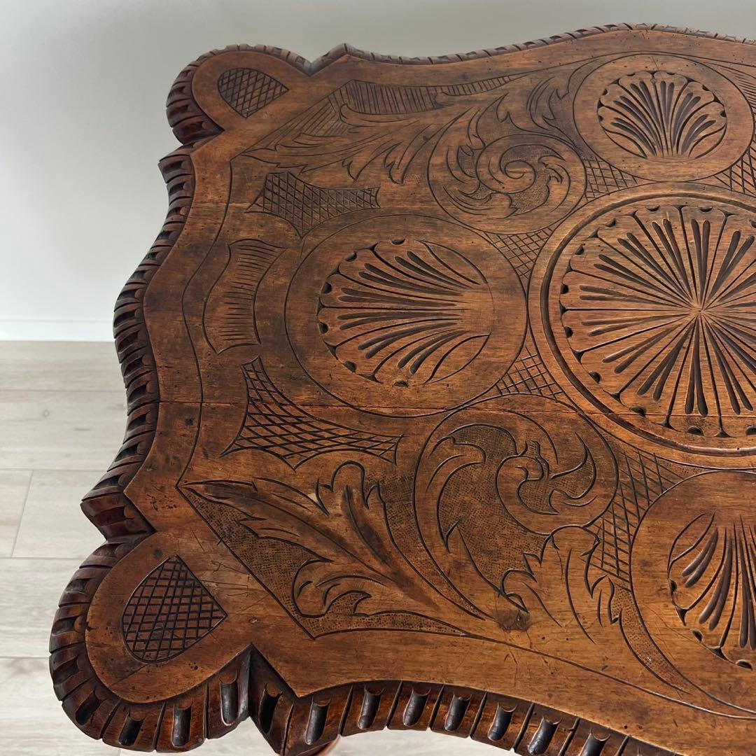 デスク　テーブル　英国　ヨーロッパアンティーク家具　フランス　木製　エンジェル