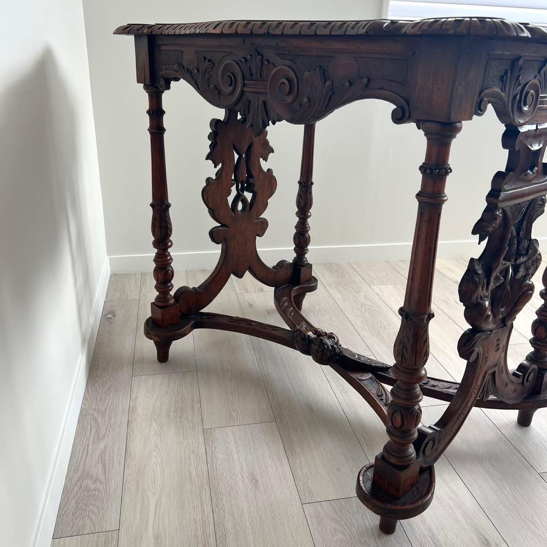 デスク　テーブル　英国　ヨーロッパアンティーク家具　フランス　木製　エンジェル