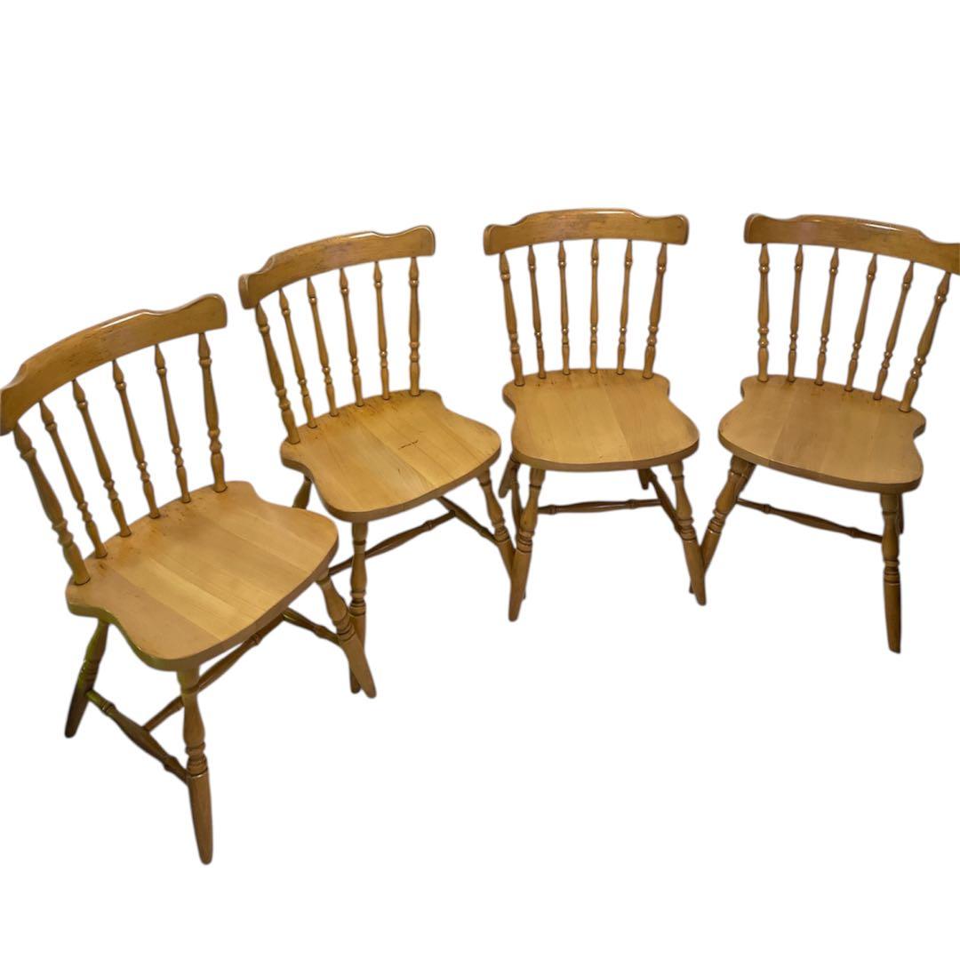 4脚の４　飛騨の家具　ダイニングチェア　椅子　ヴィンテージ