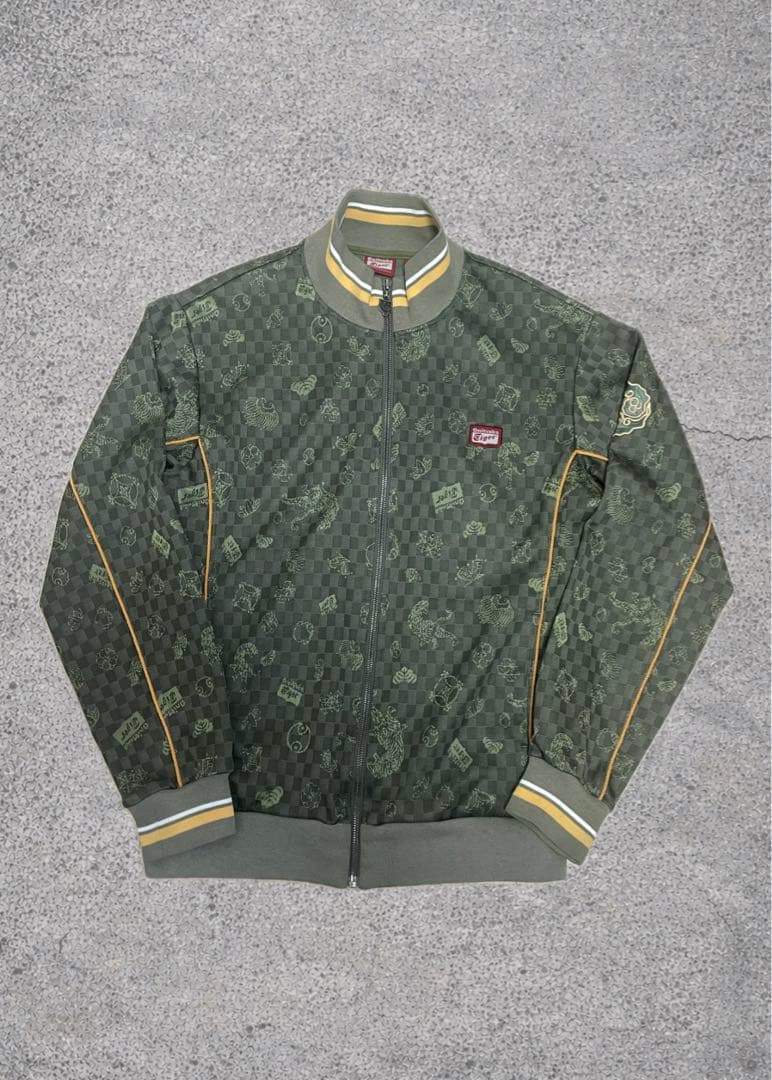 90s Onitsuka Tiger トラックジャケット　レーヨン混　総柄