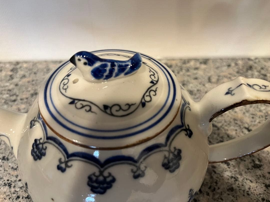 中西申幸　ポット　鳥遊戯画