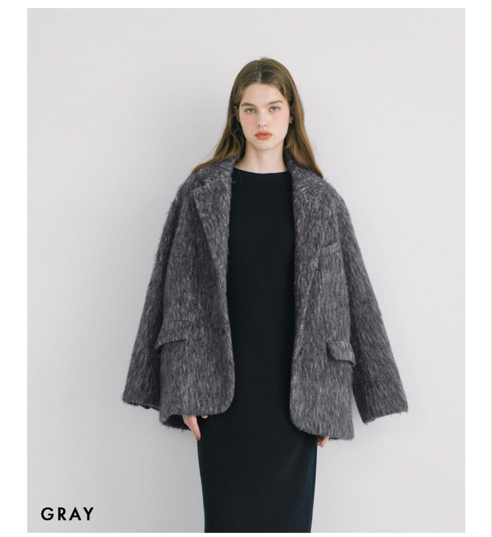 モヘアシャギージャケットコート ベースメントオンライン