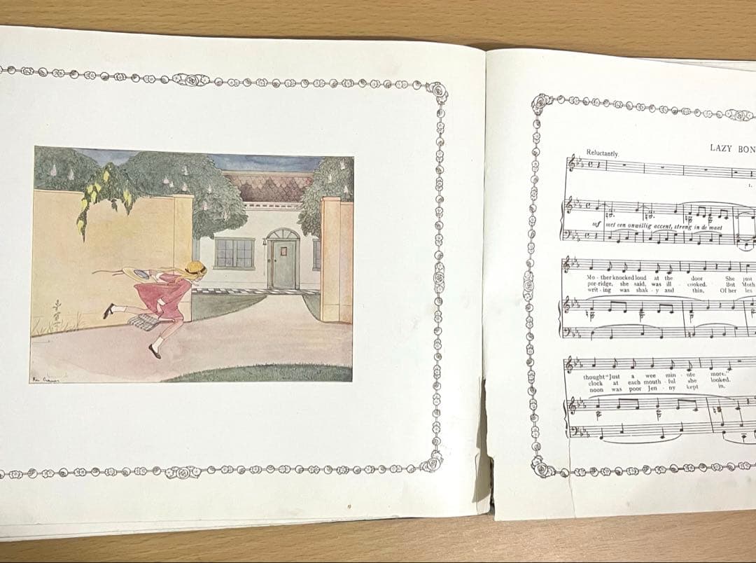 No.309 レア 希少 アンティーク 古書 洋書 絵本 児童書 オランダ 童謡