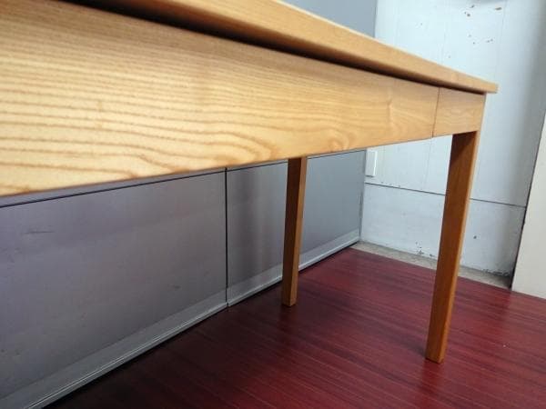 無印良品 タモ材 デスク 引出し付