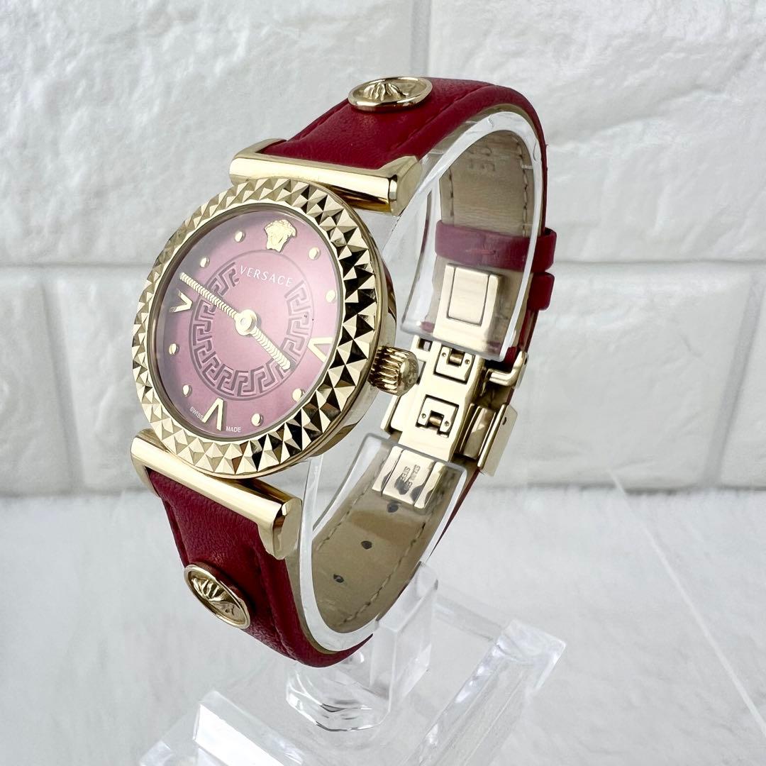 美品✨VERSACE ミニバニティ 腕時計 レッド×ゴールド メデューサ