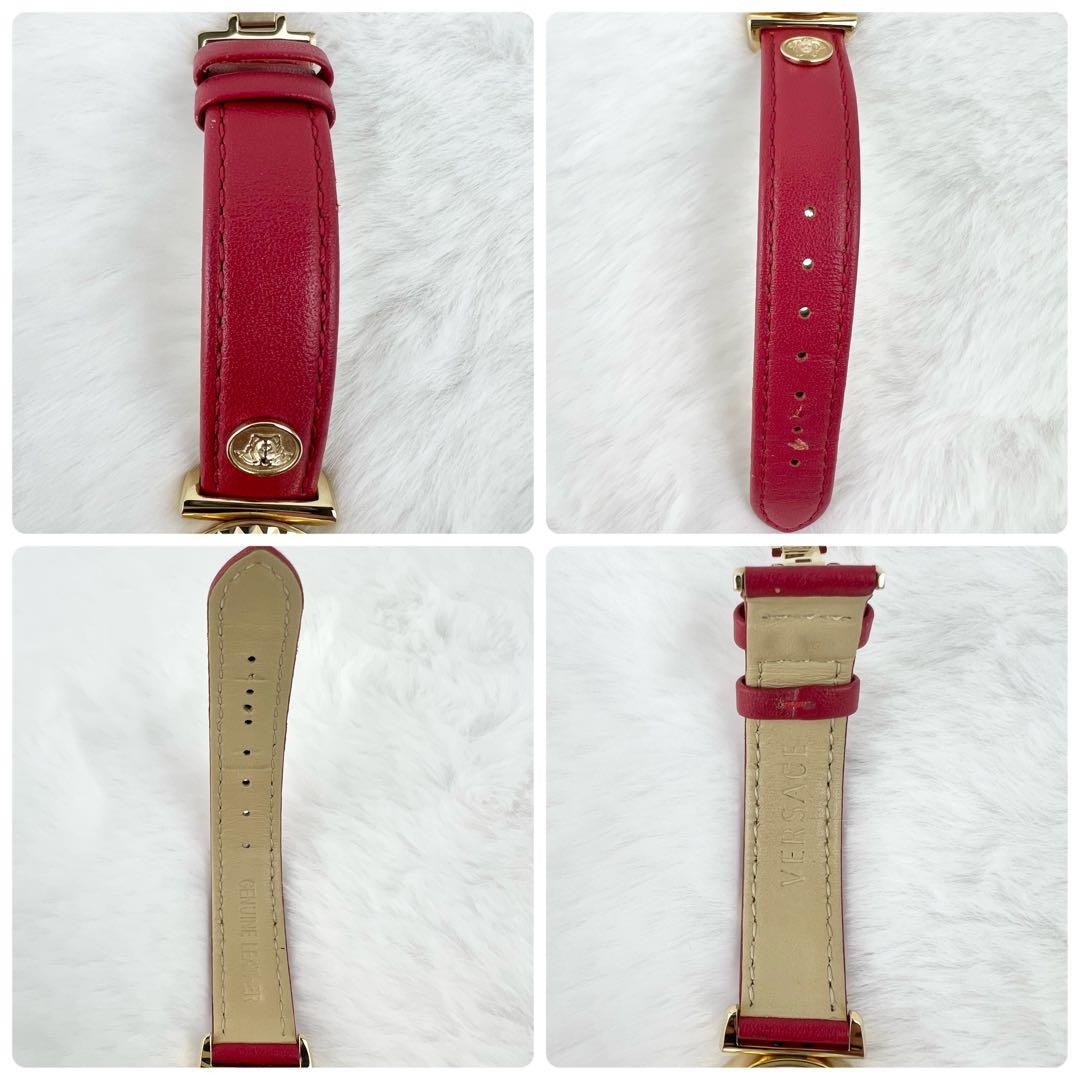 美品✨VERSACE ミニバニティ 腕時計 レッド×ゴールド メデューサ
