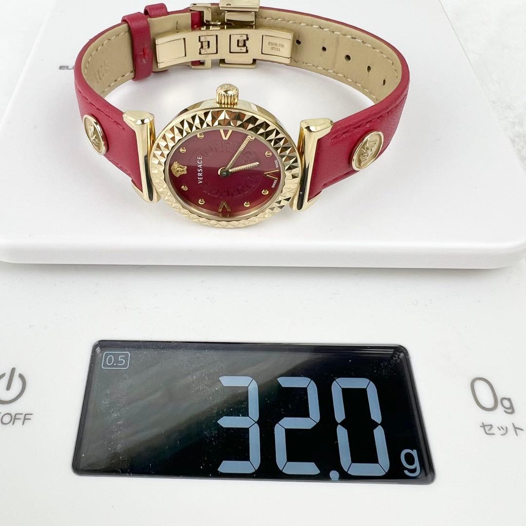 美品✨VERSACE ミニバニティ 腕時計 レッド×ゴールド メデューサ