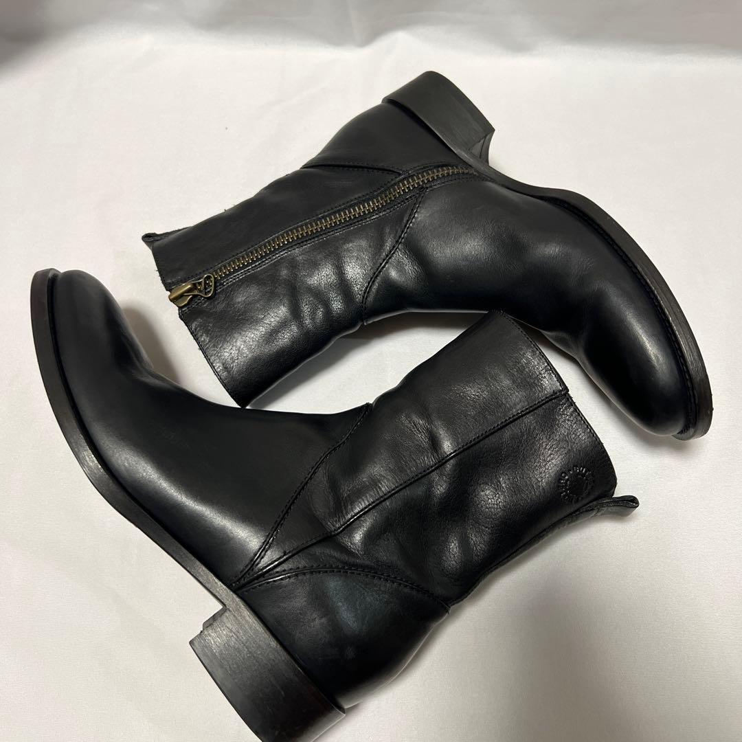 BUTTERO ブッテロ　サイドジップ　ブーツ　ブラック　42 レザー