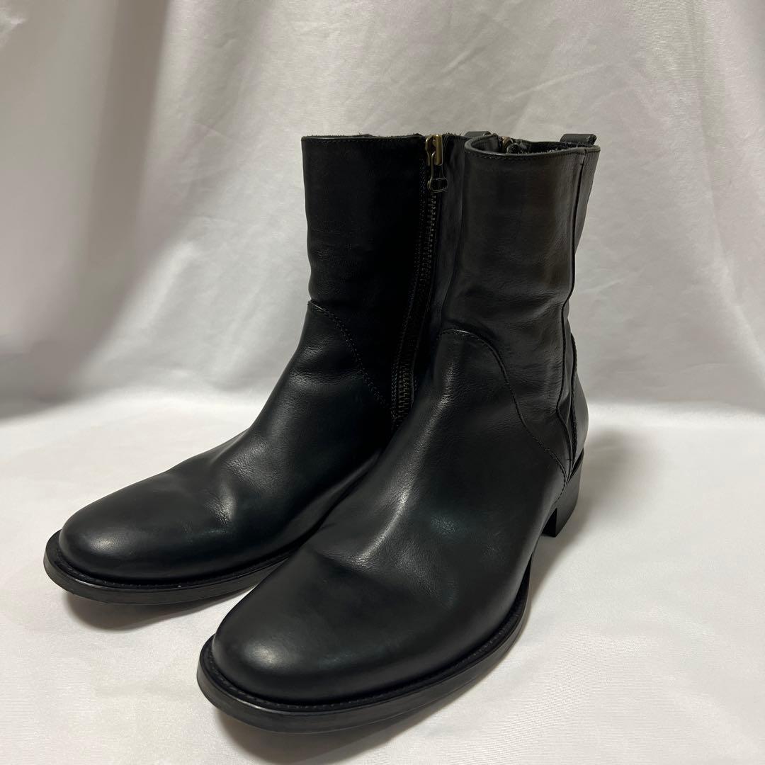BUTTERO ブッテロ　サイドジップ　ブーツ　ブラック　42 レザー