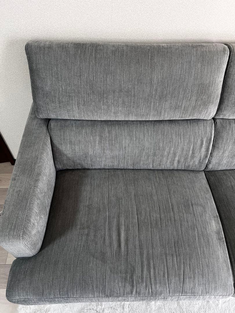 【近藤】ニトリ3人掛けソファ (サザーラ GY)