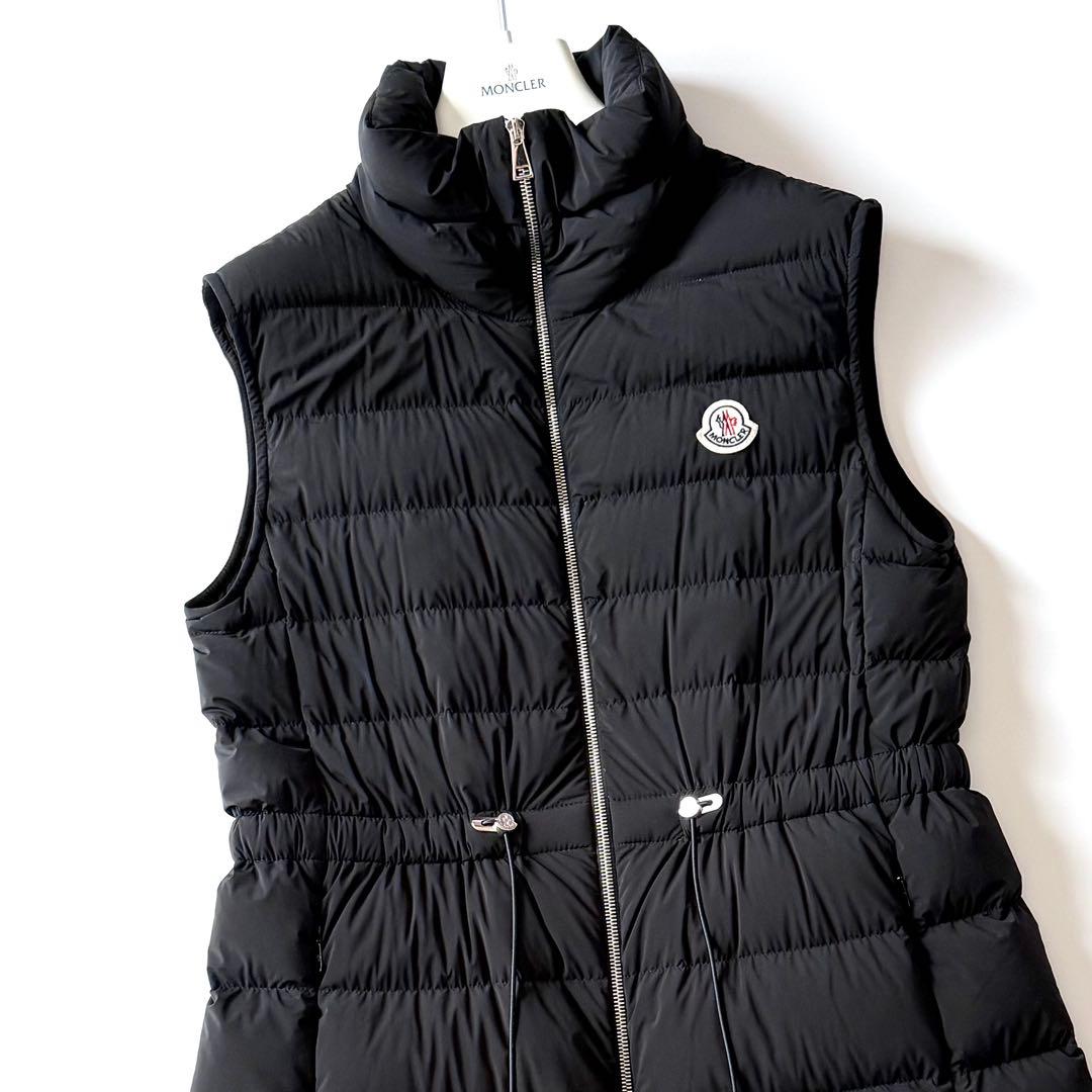 近年モデル MONCLER モンクレール LANDE ロングダウンベスト ジレ