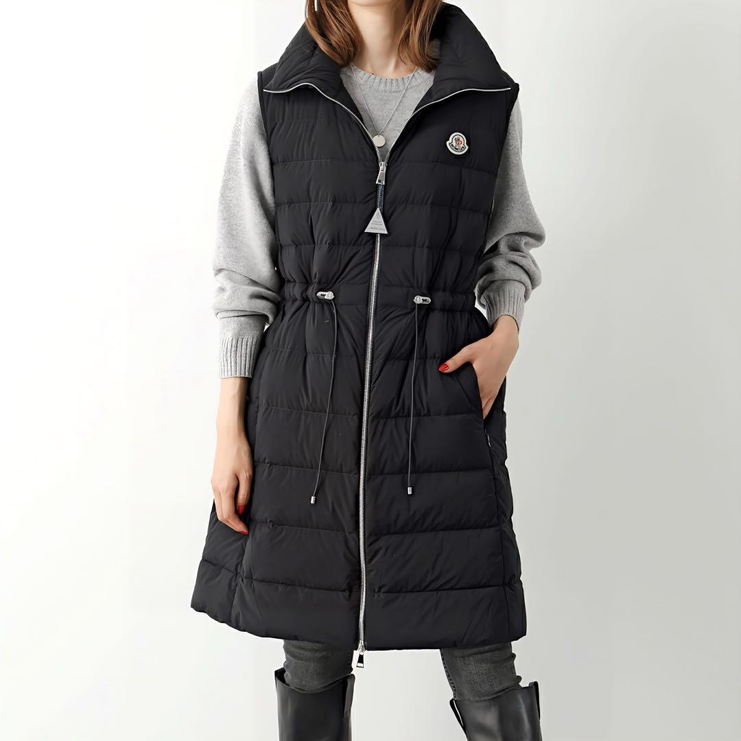 近年モデル MONCLER モンクレール LANDE ロングダウンベスト ジレ