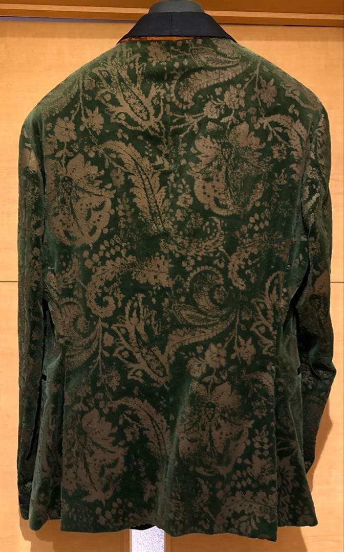 ETRO ダークグリーン 花柄 テーラードジャケット 46
