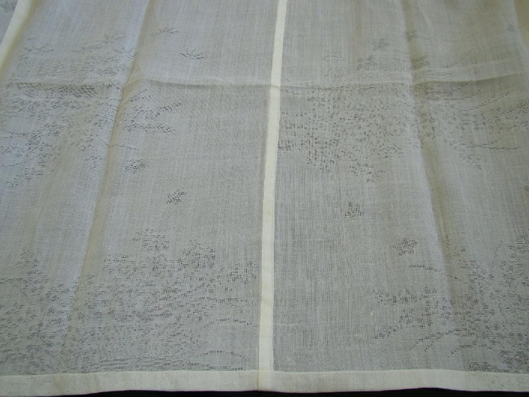 夏物 裄64.4cm 麻 白地 長襦袢 半衿付 未使用～155cm Js685