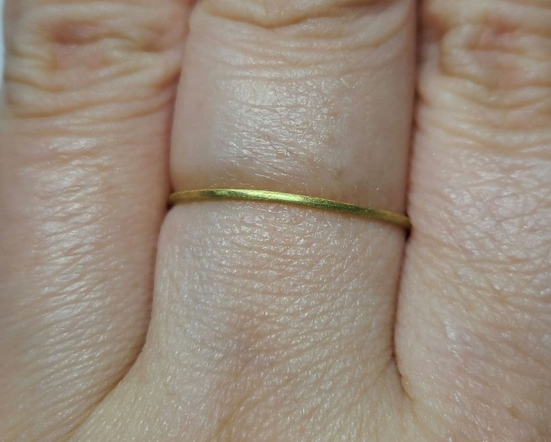 ニケ☆重ねづけにもお薦めです♪★18金プレーンリング★