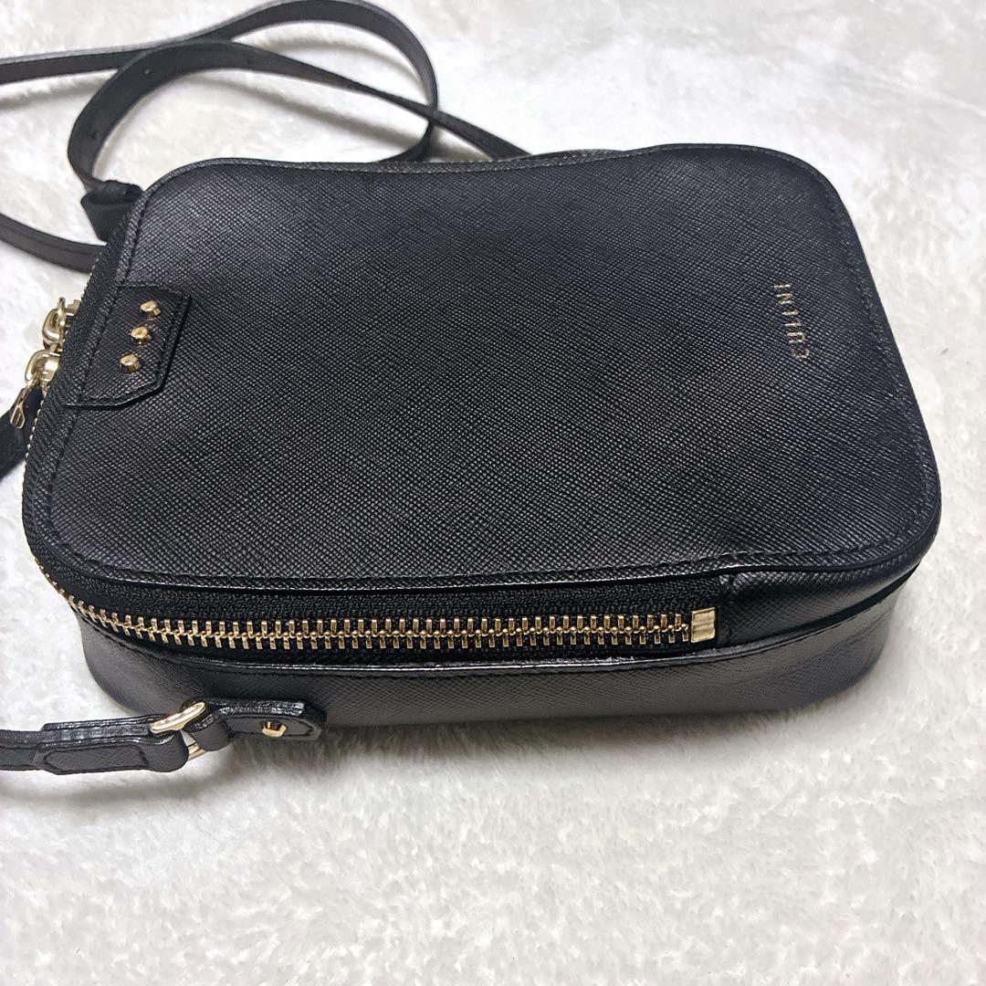 クルニ　CULLNI ショルダーバッグ　サフィアーノレザー　ブラック