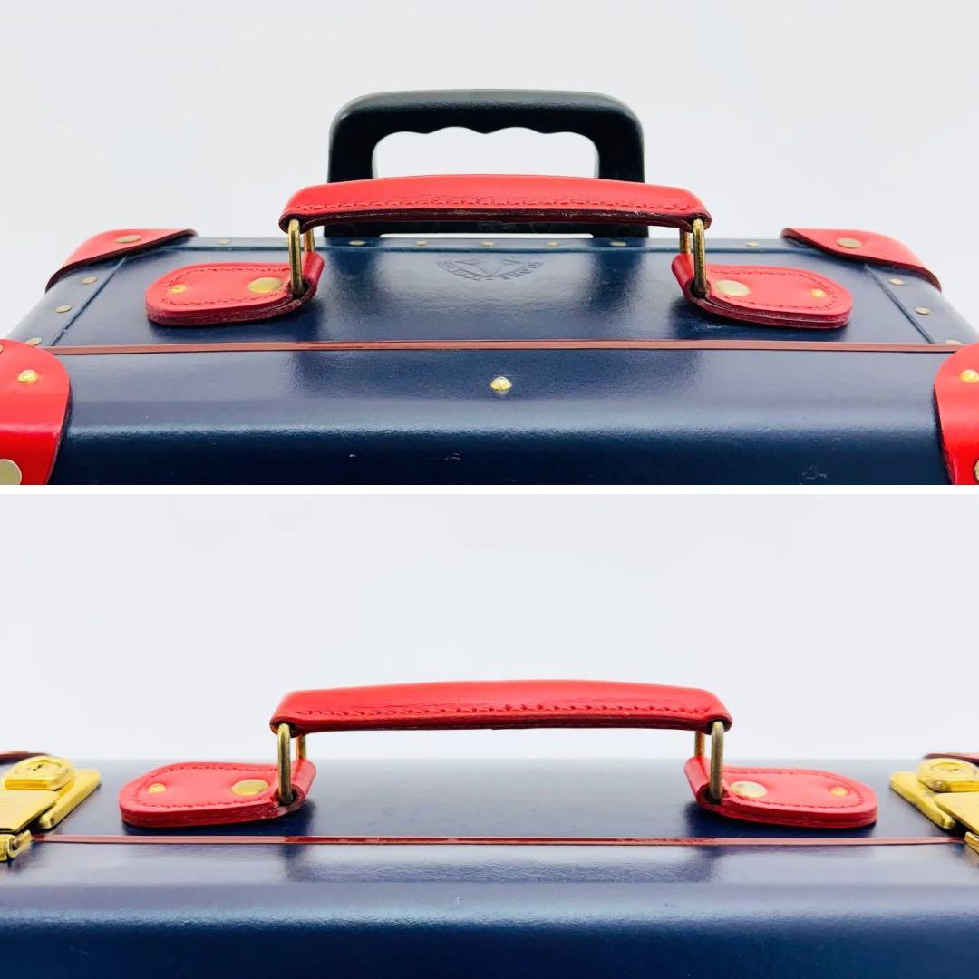 美品 グローブトロッター 18インチ 機内持ち込み キャリーオン ネイビー×赤