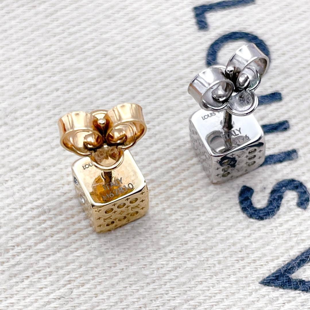 LOUIS VUITTON ピアス　ダイス　ストーン　ナノグラム　ラッキーグラム