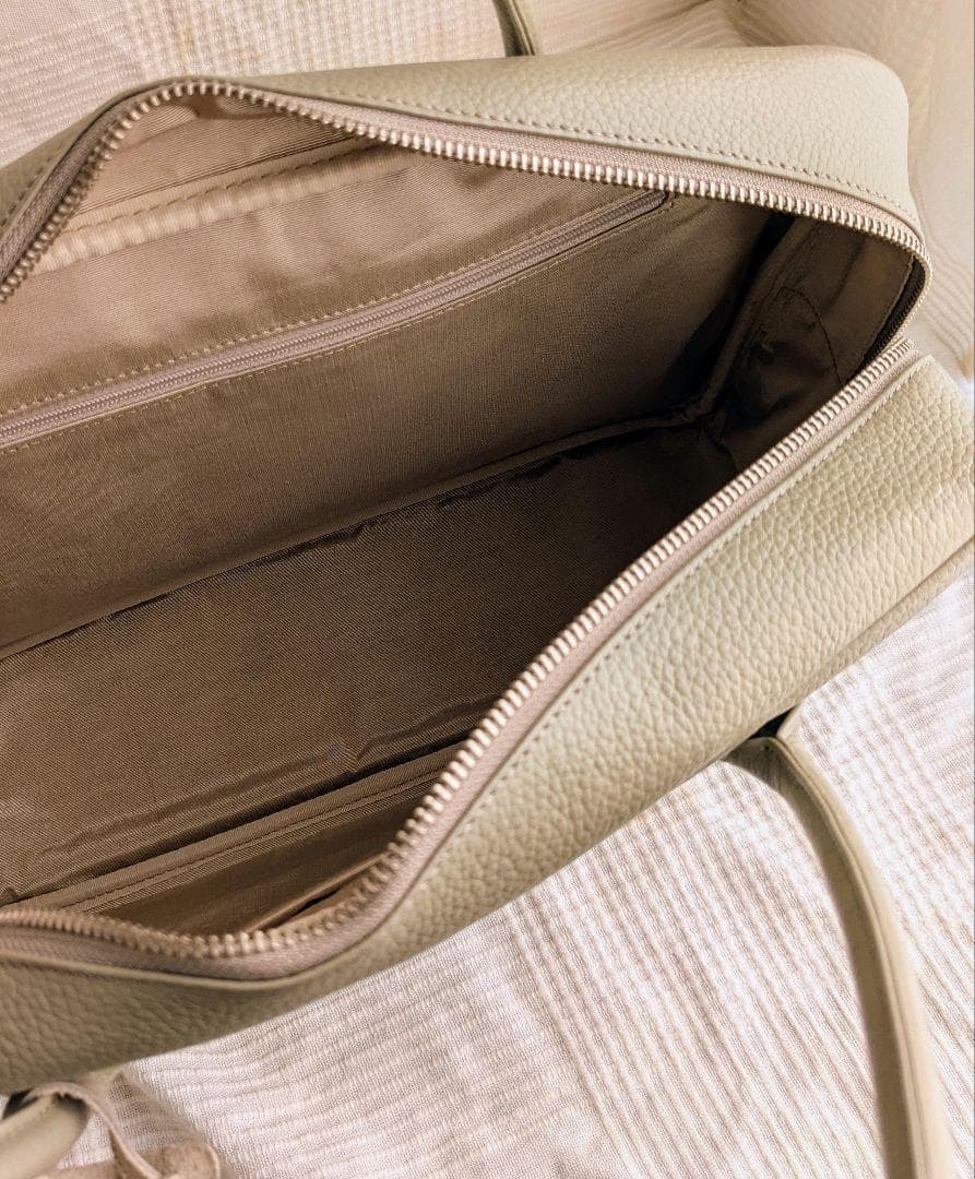 Sabina Donna A4対応 牛革スクエアボストン ◇ グレージュ