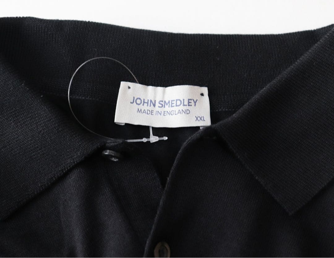 《ジョンスメドレー》新品 英国製 メリノウール使用 ニットポロシャツ XXL