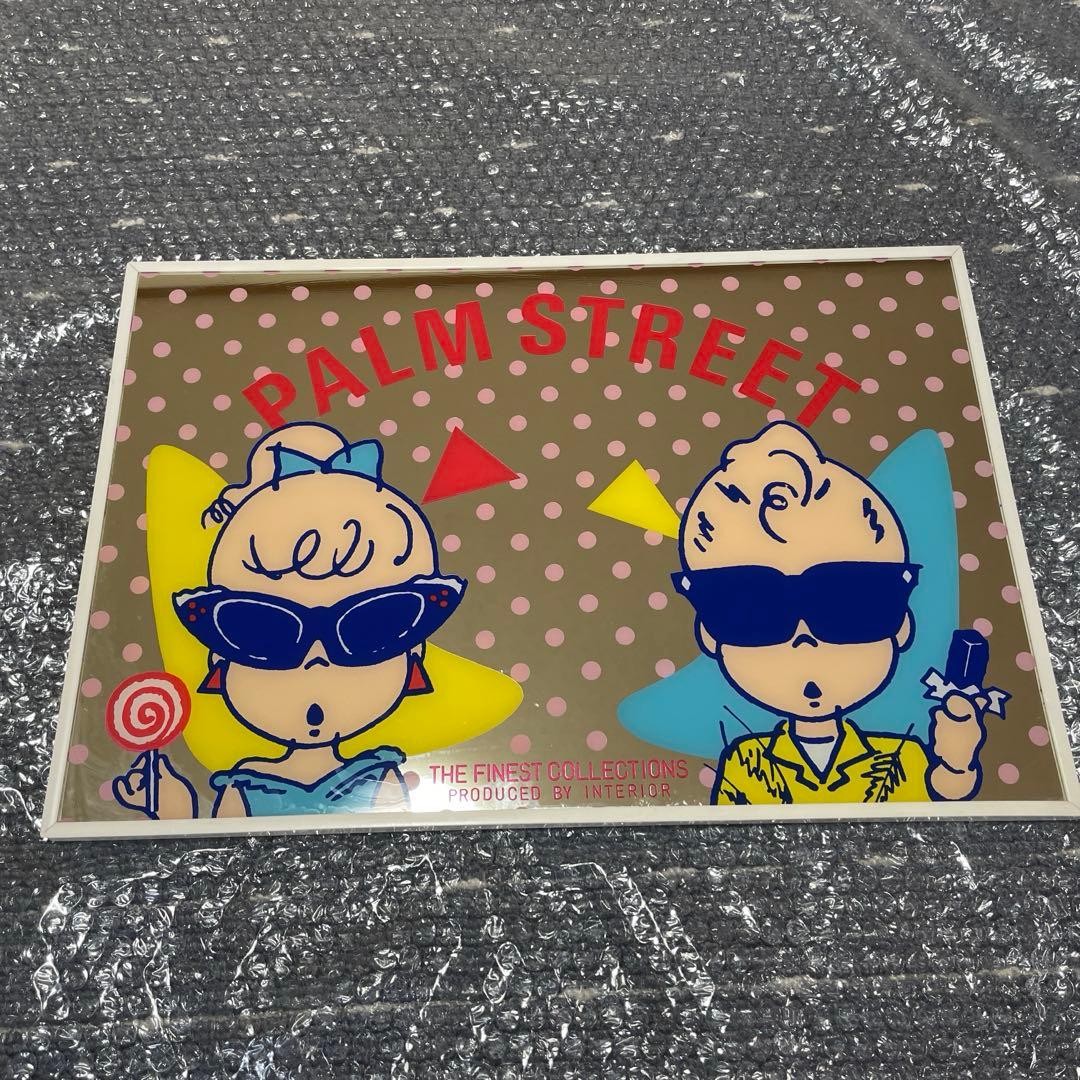 昭和レトロ　PALM STREET.、パームストリート、壁掛けミラー