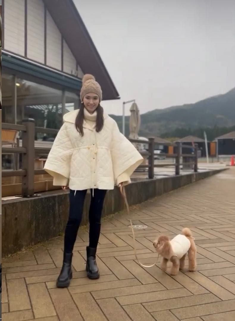 maison de Dolce.　キルティングポンチョ