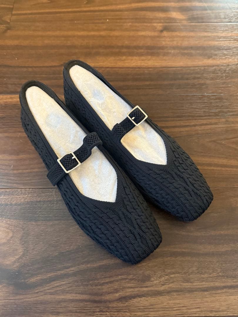 新品 VIVAIA スクエアトゥ 超軽量 厚底 メリージェーン フラットシューズ