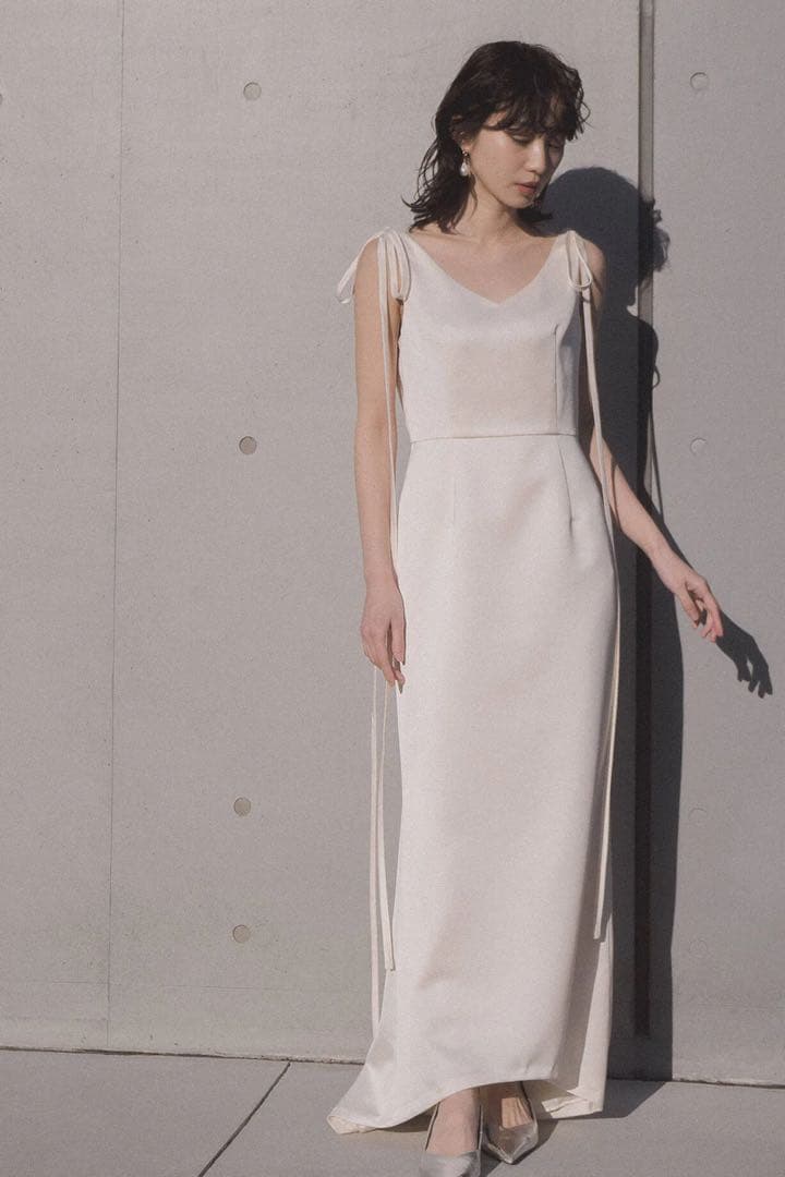 kaene サテンリボンドレス 結婚式2次会利用