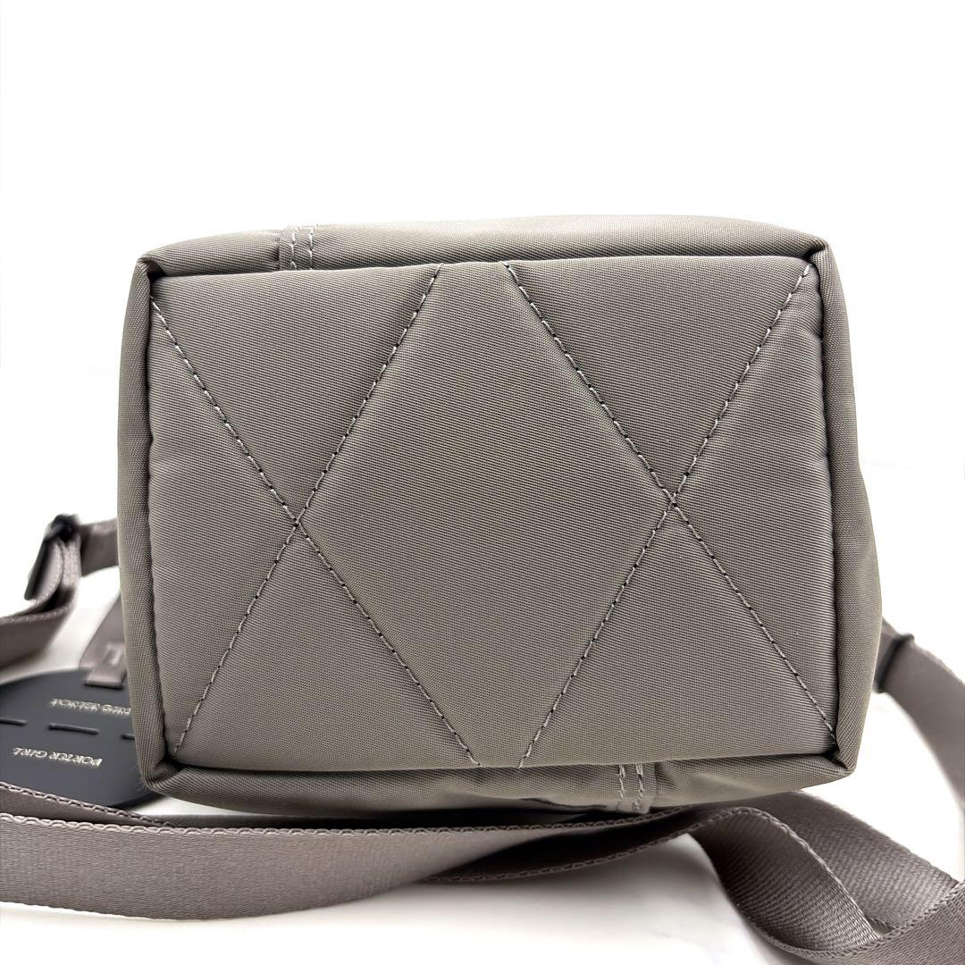 美品 ポーターガール シェル 2way ショルダーバッグ グレー 軽量 斜め掛け