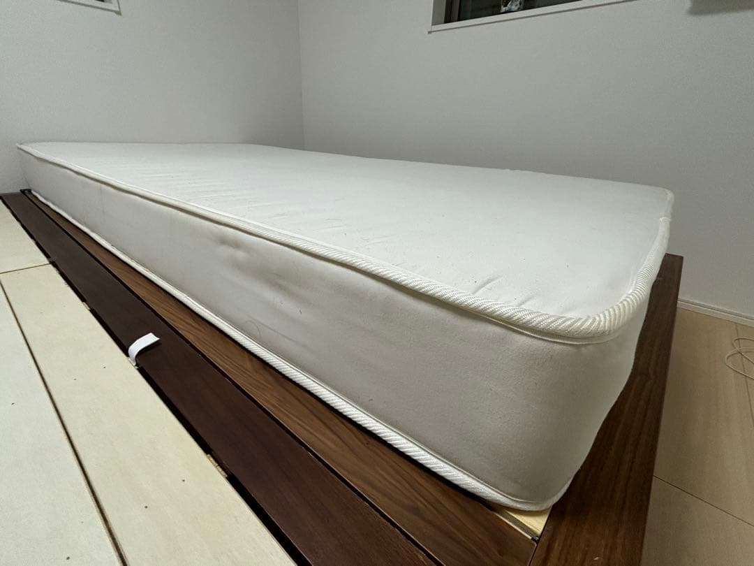 値下げ！無印良品 木製すのこベッド 引き出し収納付き マットレス付属可能