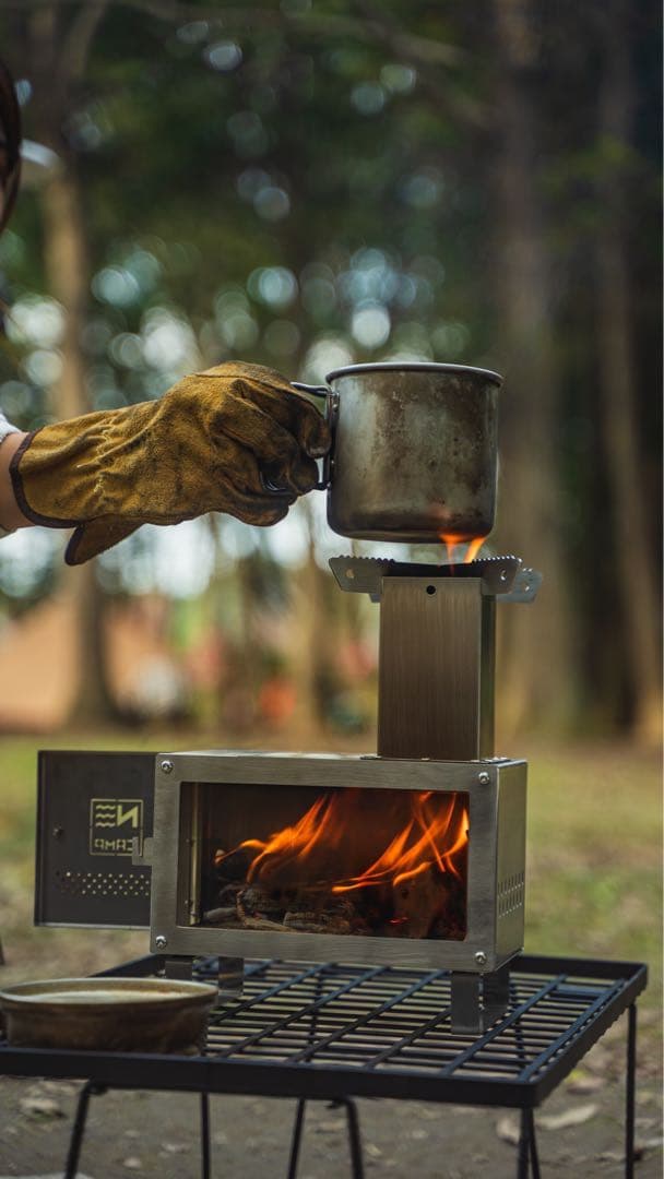 テーブルエース　ミニ薪ストーブ新品未使用　専用バッグ付き　ブラック