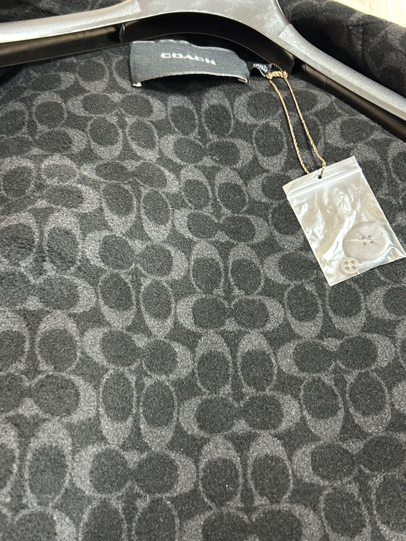 コーチ COACHケープコート ブラック 裏総柄　衣装カバー付　タグ付き　新品