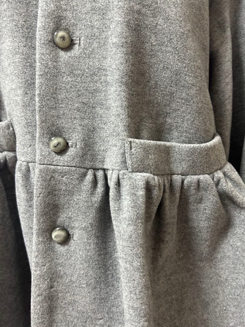 グレー / ノーカラージャケット / カシミヤ混