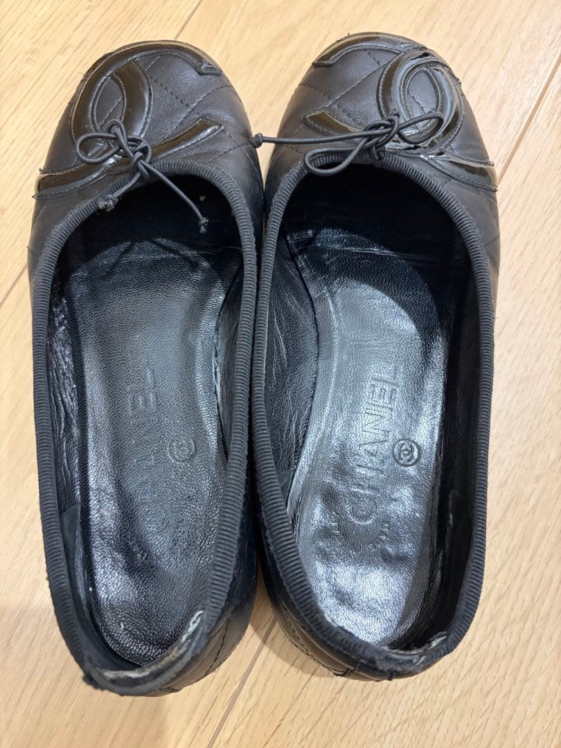 CHANEL ブラック バレエシューズ カンボン 35サイズ シャネル